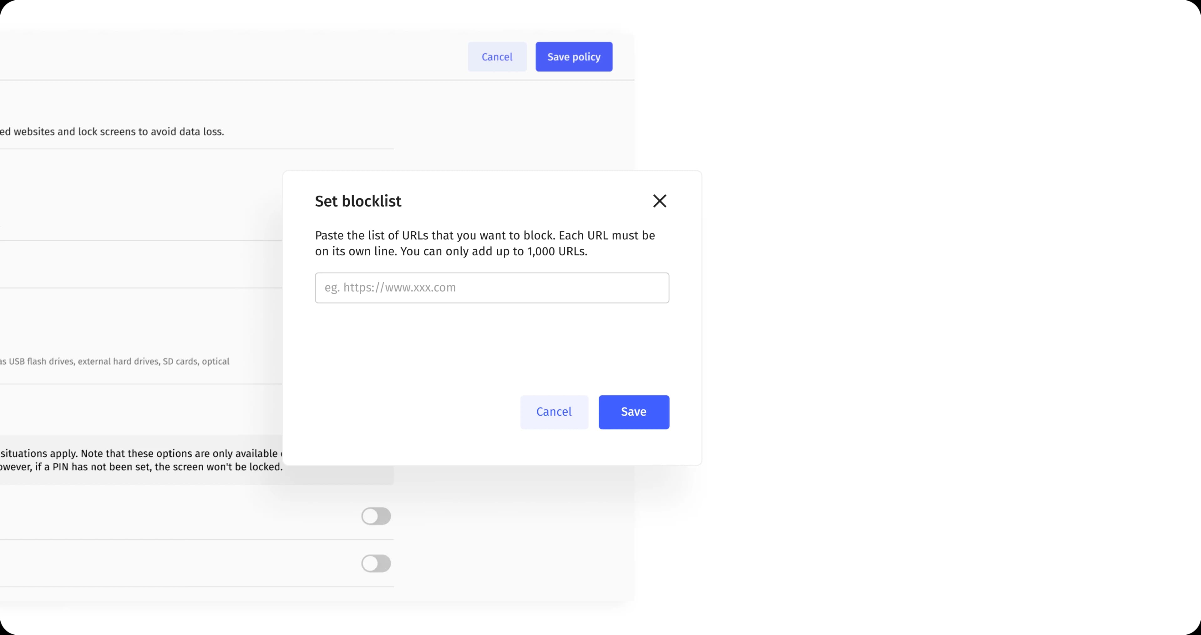 Strict website access control
