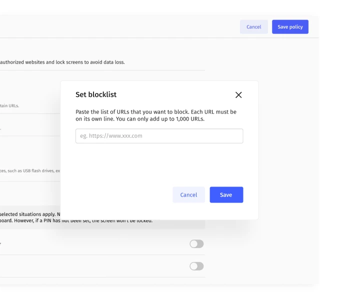 Strict website access control