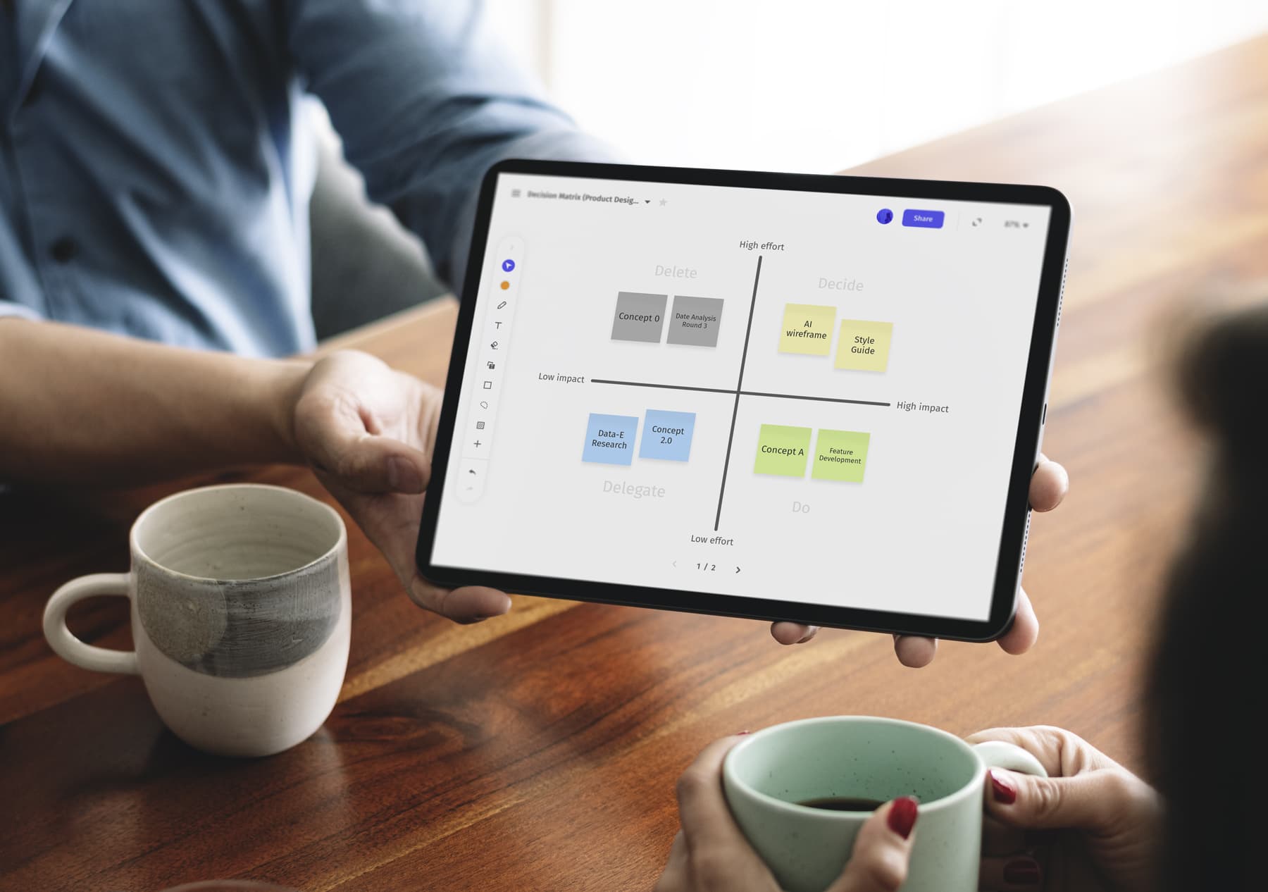 Create an easily shareable decision matrix for your team.