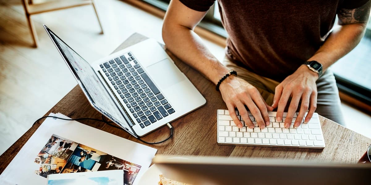 Using dual monitors is useful for those working from home in a remote work model.