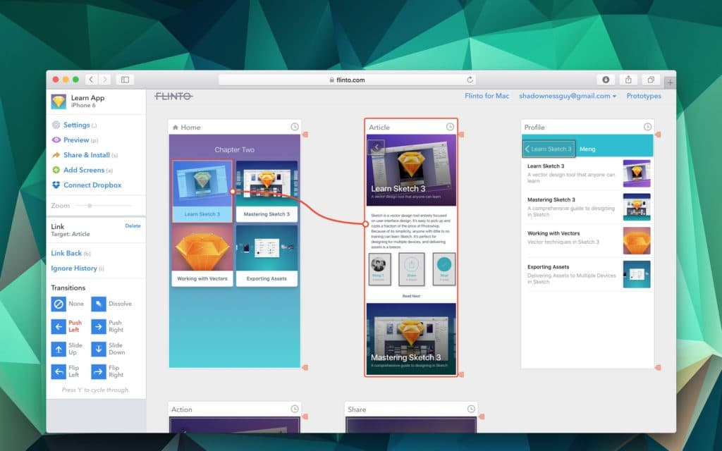 landing page for Sketch 3