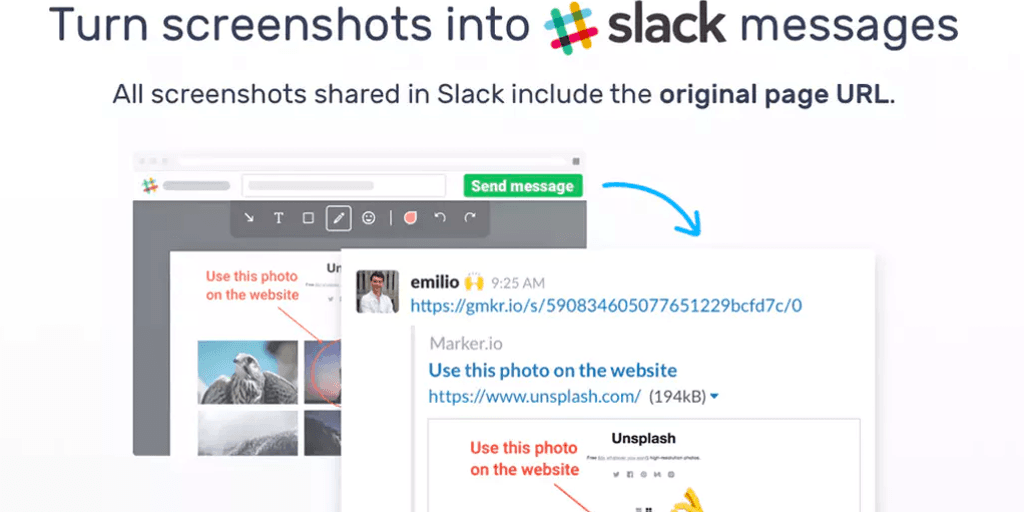 send screenshots with Marker