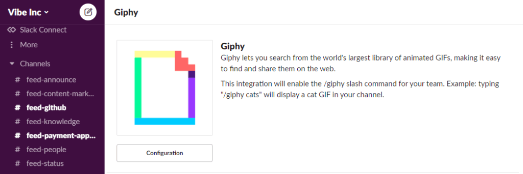 add Giphy to Slack