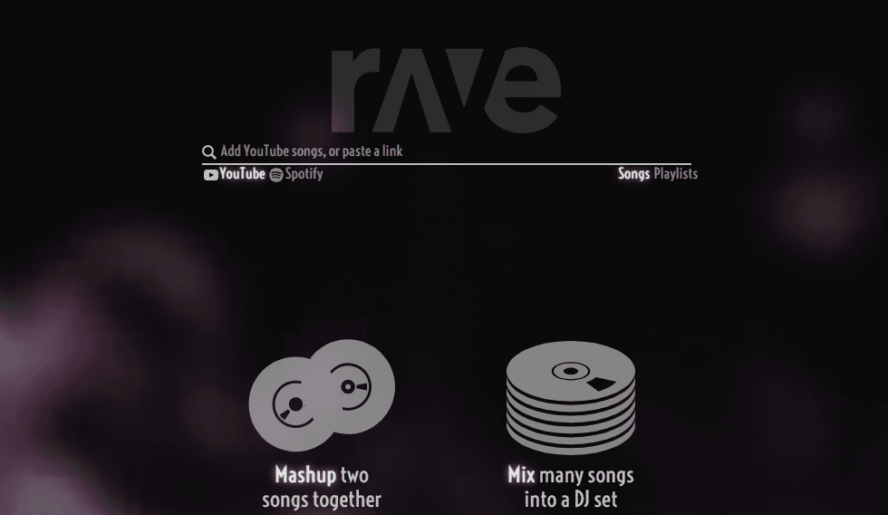 mash your songs on rave