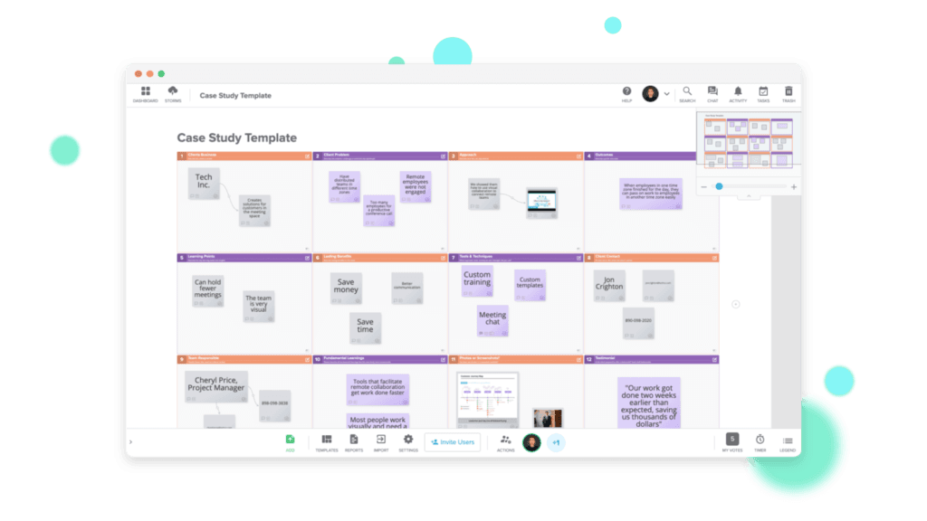 A Stormboard whiteboard case study template