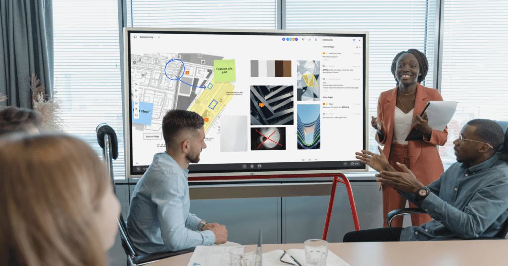 presentation on a Vibe Smartboard