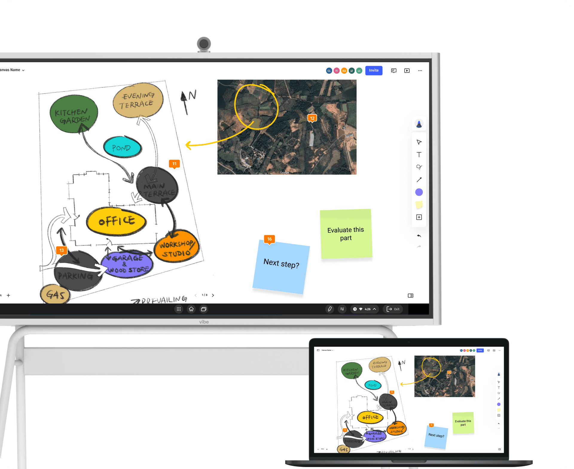 Using the Vibe Board for seamless content sharing, enabling boundary-free collaboration.