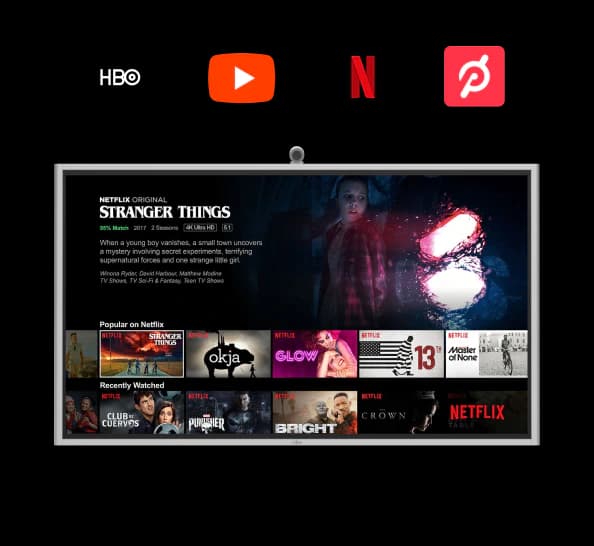 <span class="gradient bold">Stream</span> rich TV series and exercise content