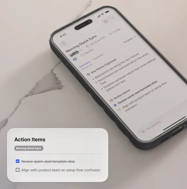 Action items