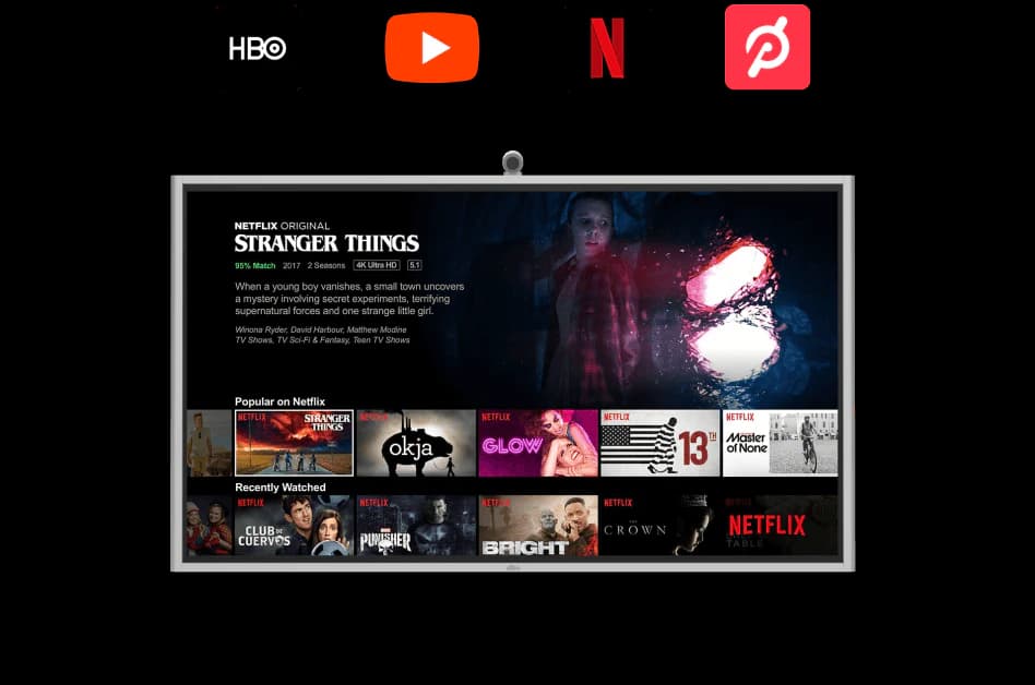 <span class="gradient bold">Stream</span> rich TV series and exercise content