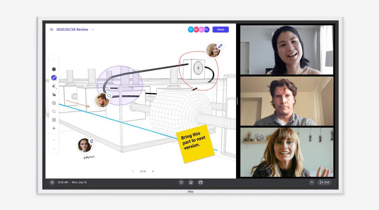 Bring Teams Together to Collaborate on an Interactive Whiteboard