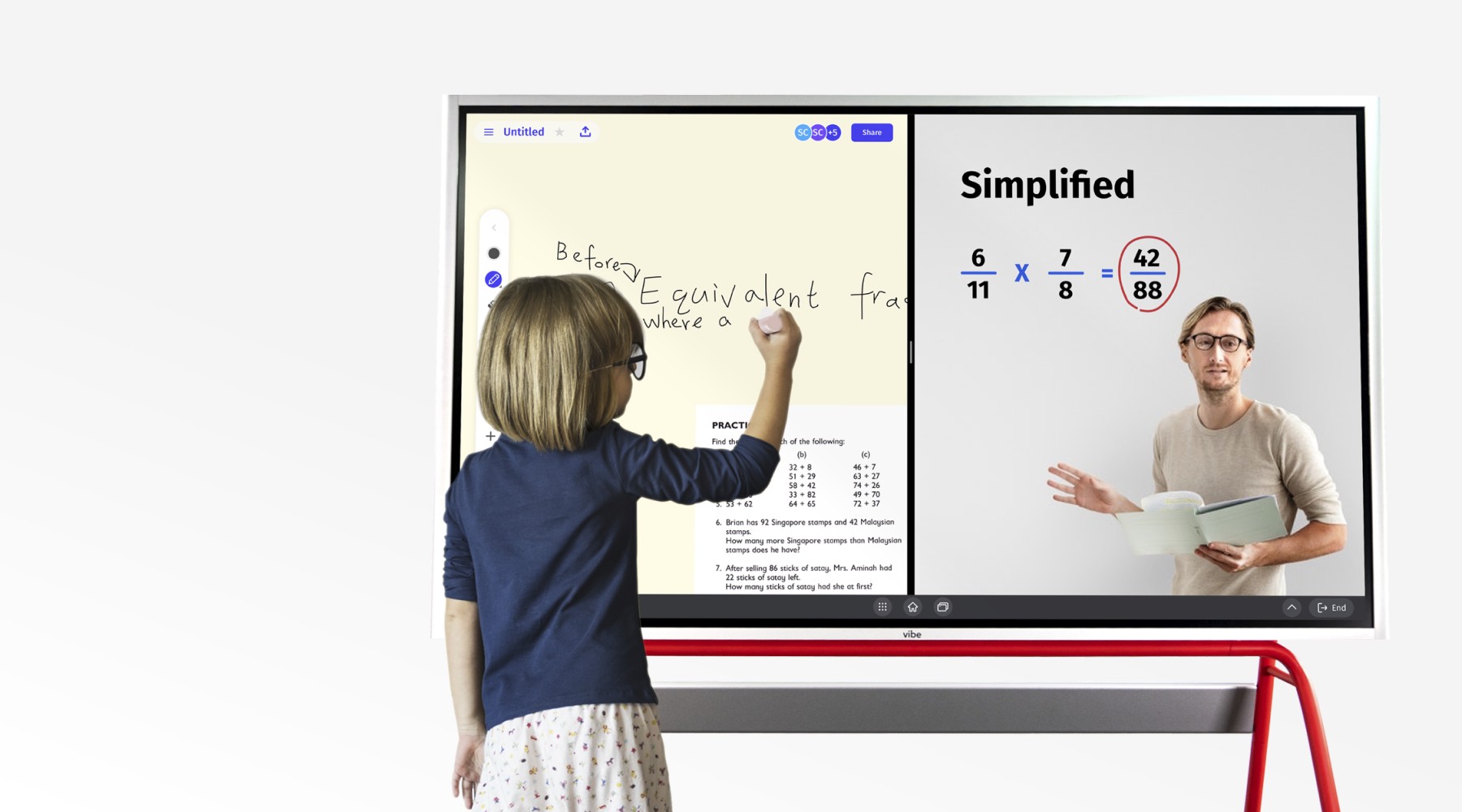 distant learning with smart whiteboard