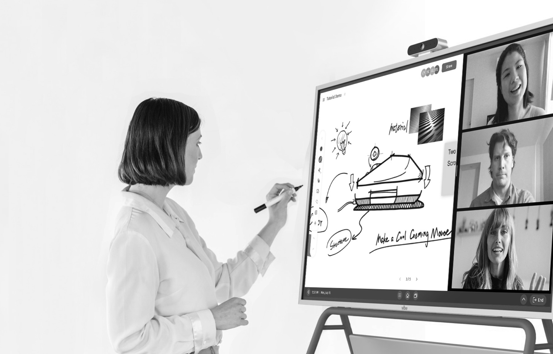 training with smart digital whiteboard