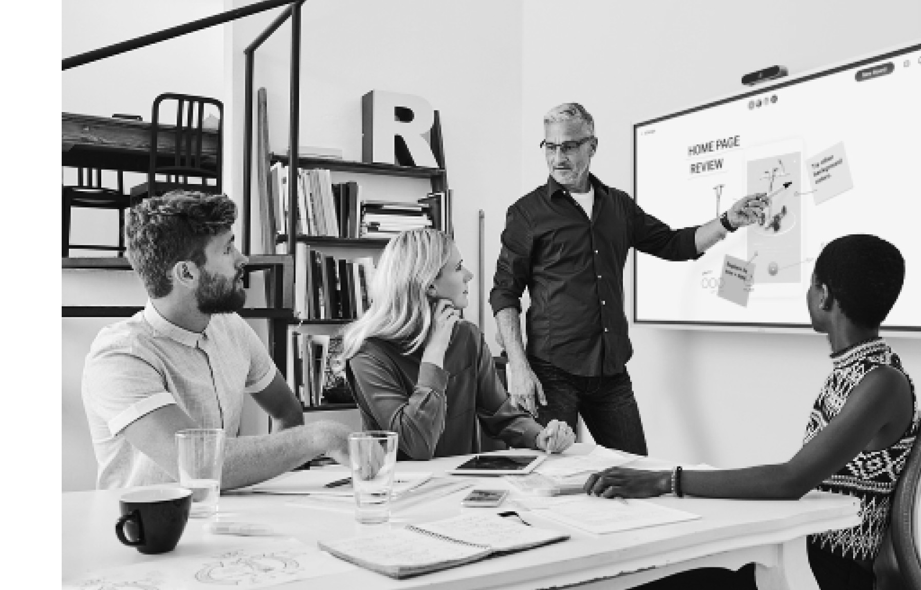 training with smart digital whiteboard